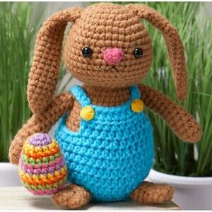 Easter Bunny Egg Crochet Kit Cute Amigurumi DIY Gift Herrschners Hip to the Hop